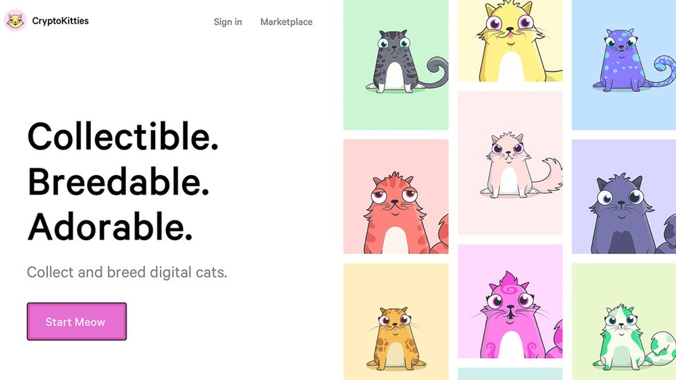 giao diện truy cập cryptokitties