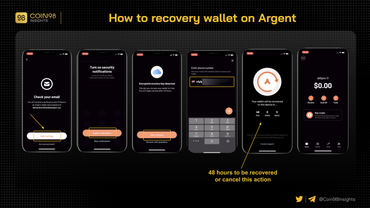 argent recovery wallet