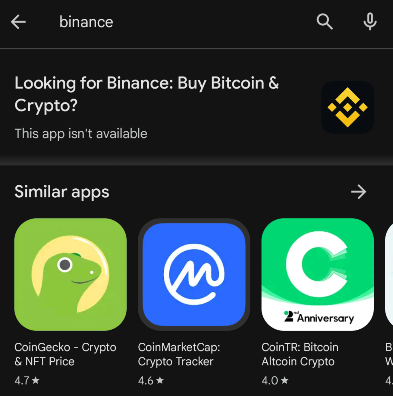 ứng dụng binance