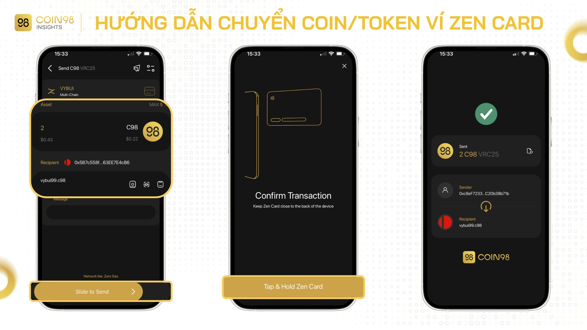 chuyển token ví zen card 2