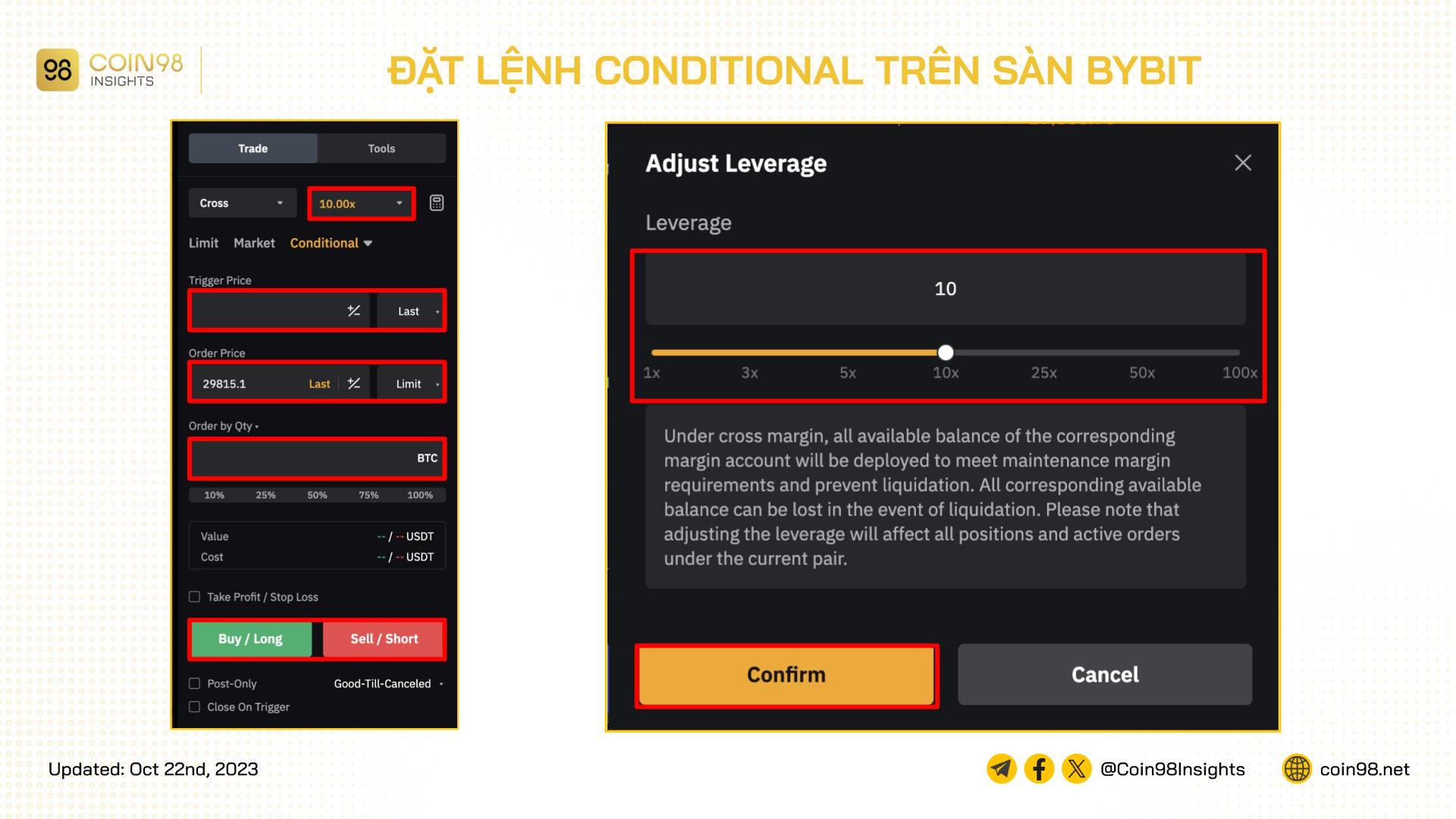 đặt lệnh conditional sàn bybit