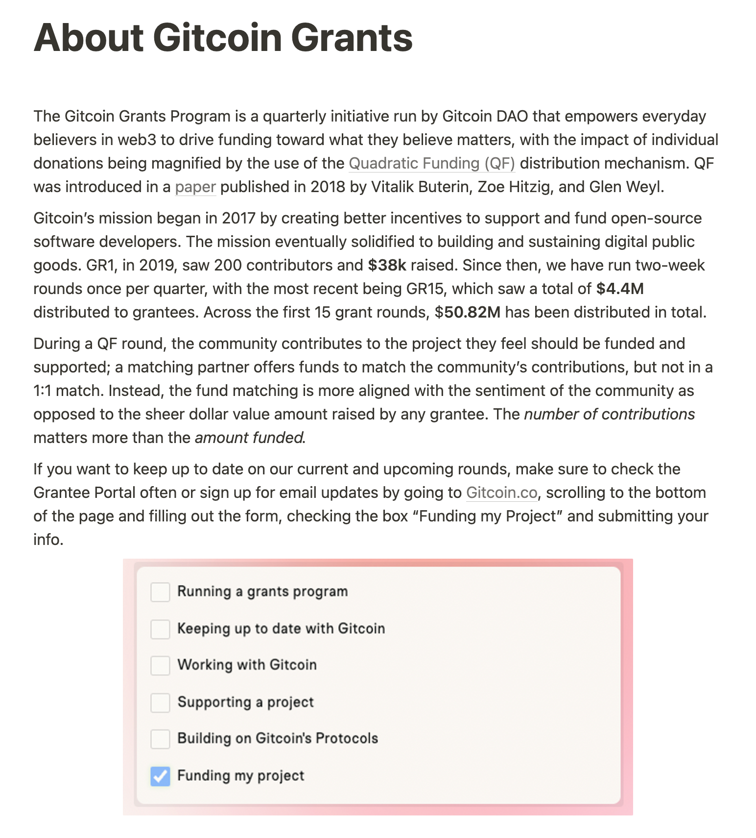 gitcoin grants