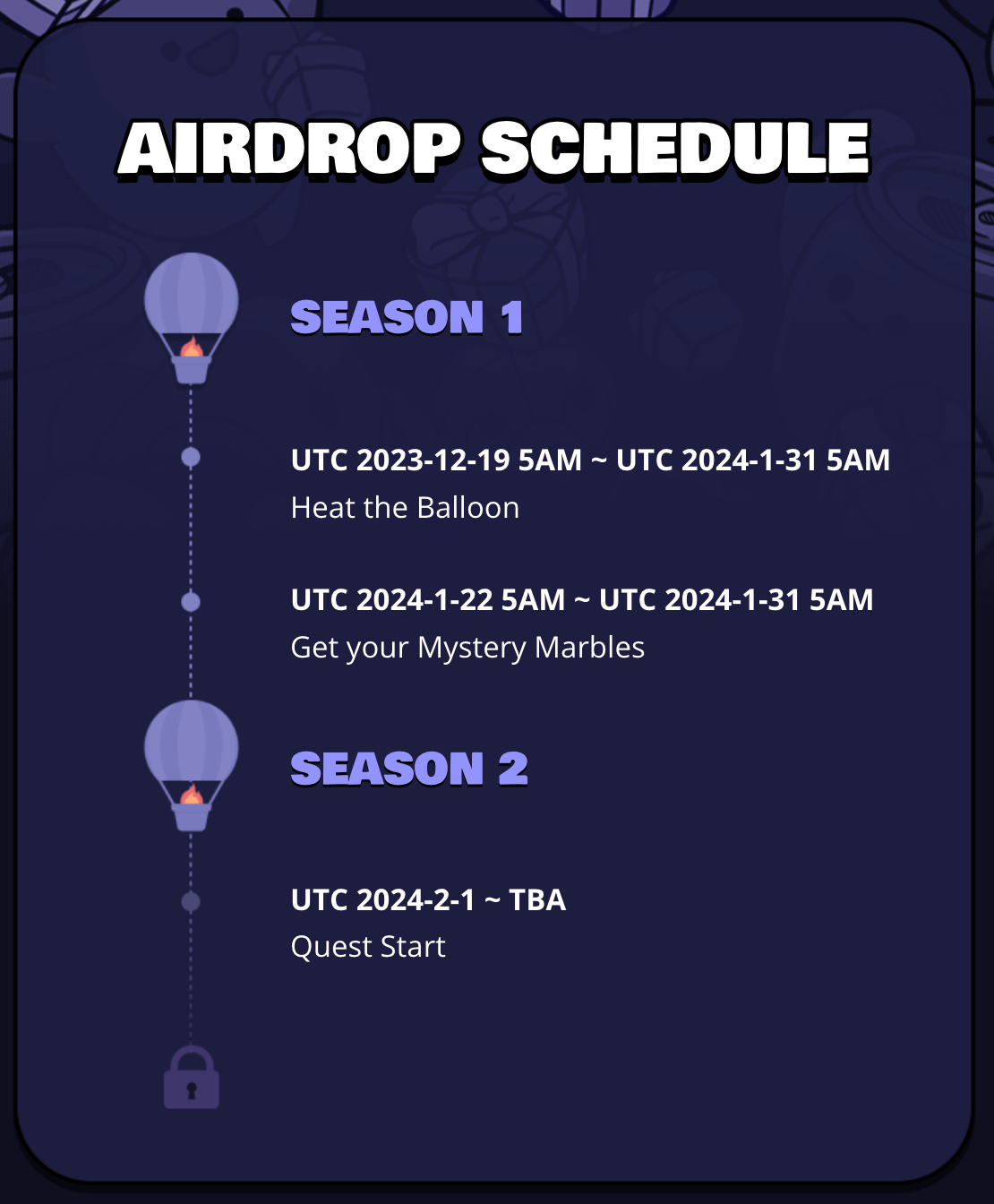 lịch airdrop của gomble