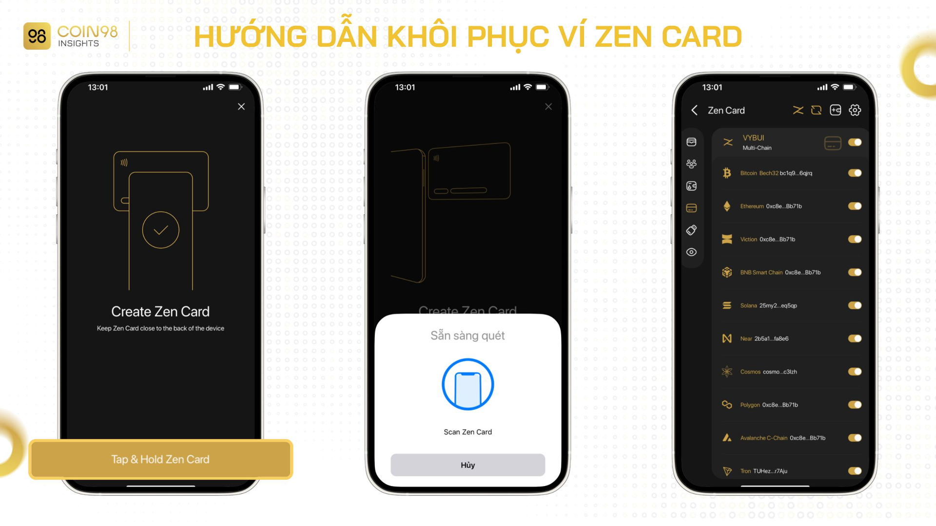 khôi phục ví zen card 2