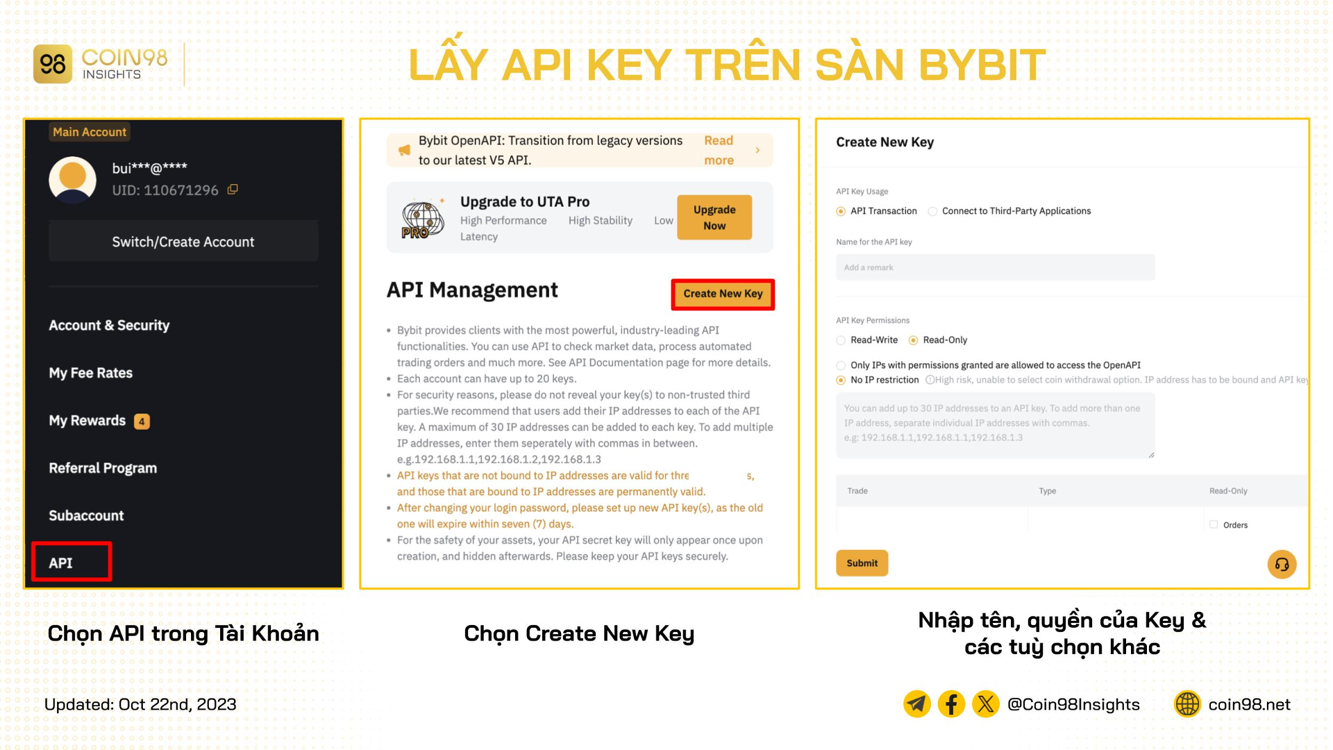 lấy api key sàn bybit