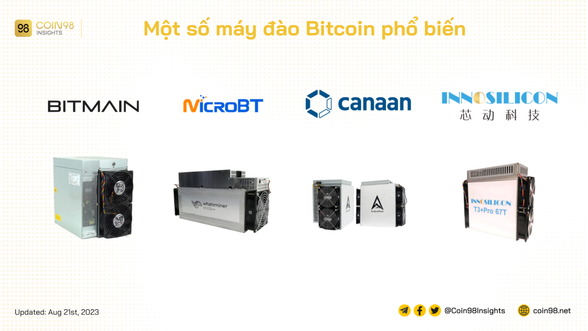 một số máy đào phổ biến