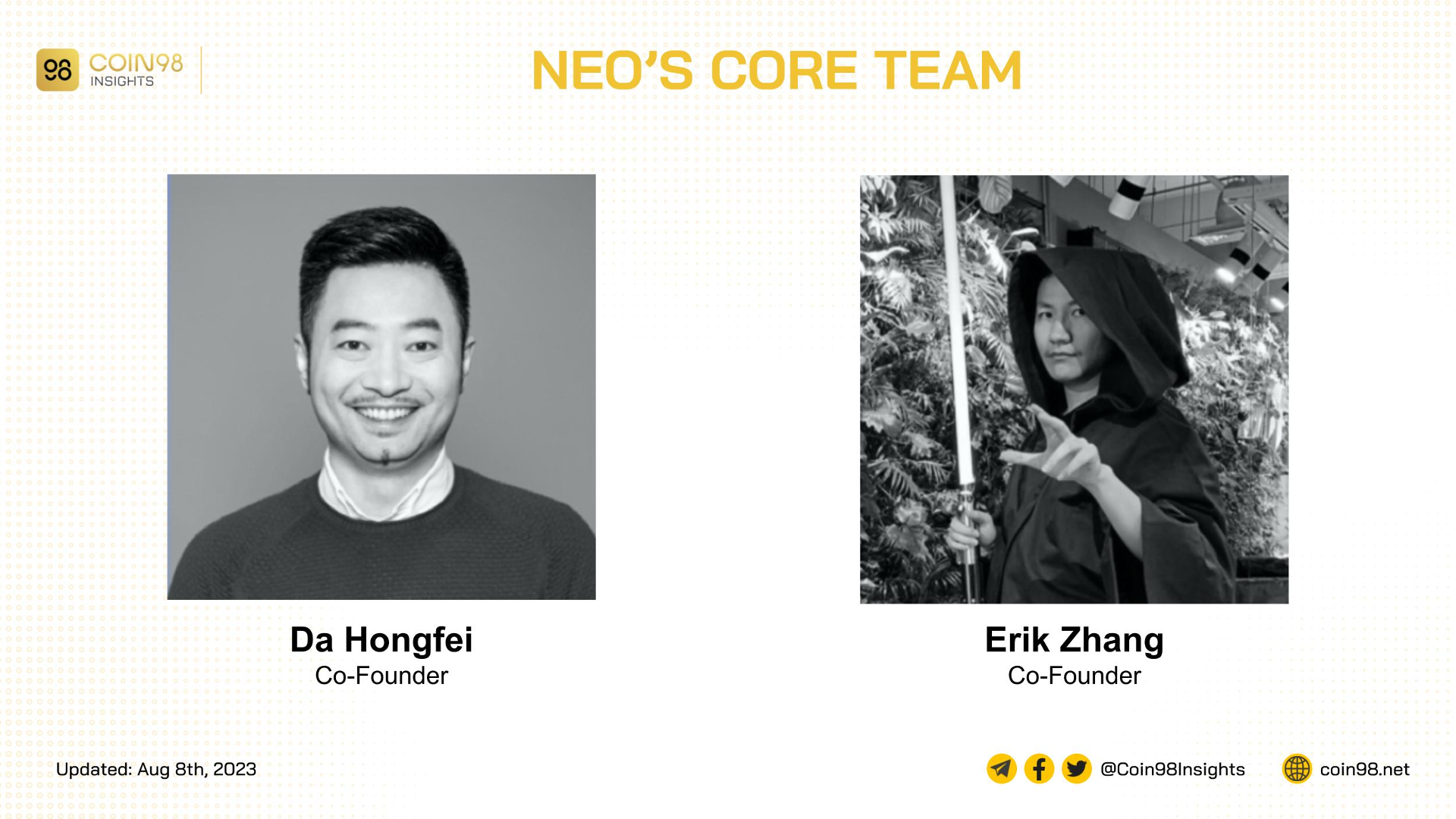 two co-founders of the neo platform coming from china