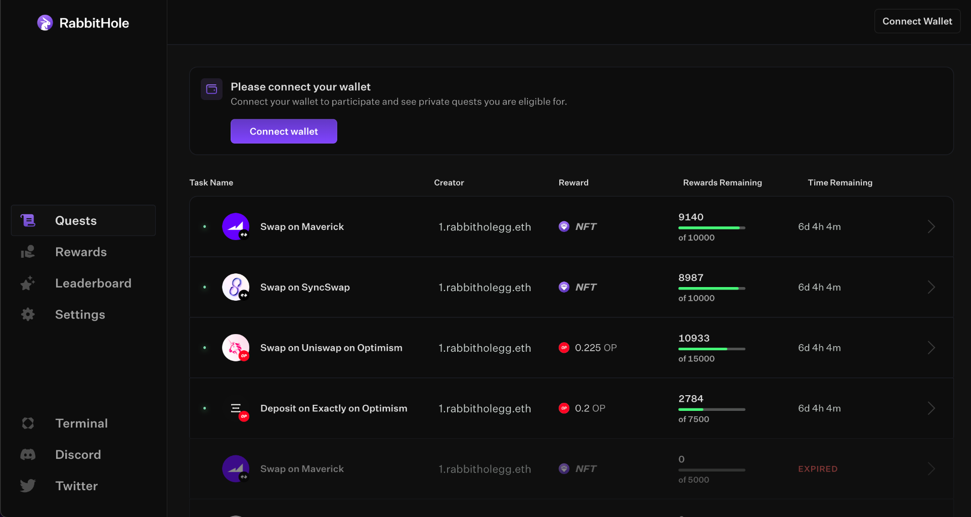 quest protocol của rabbithole