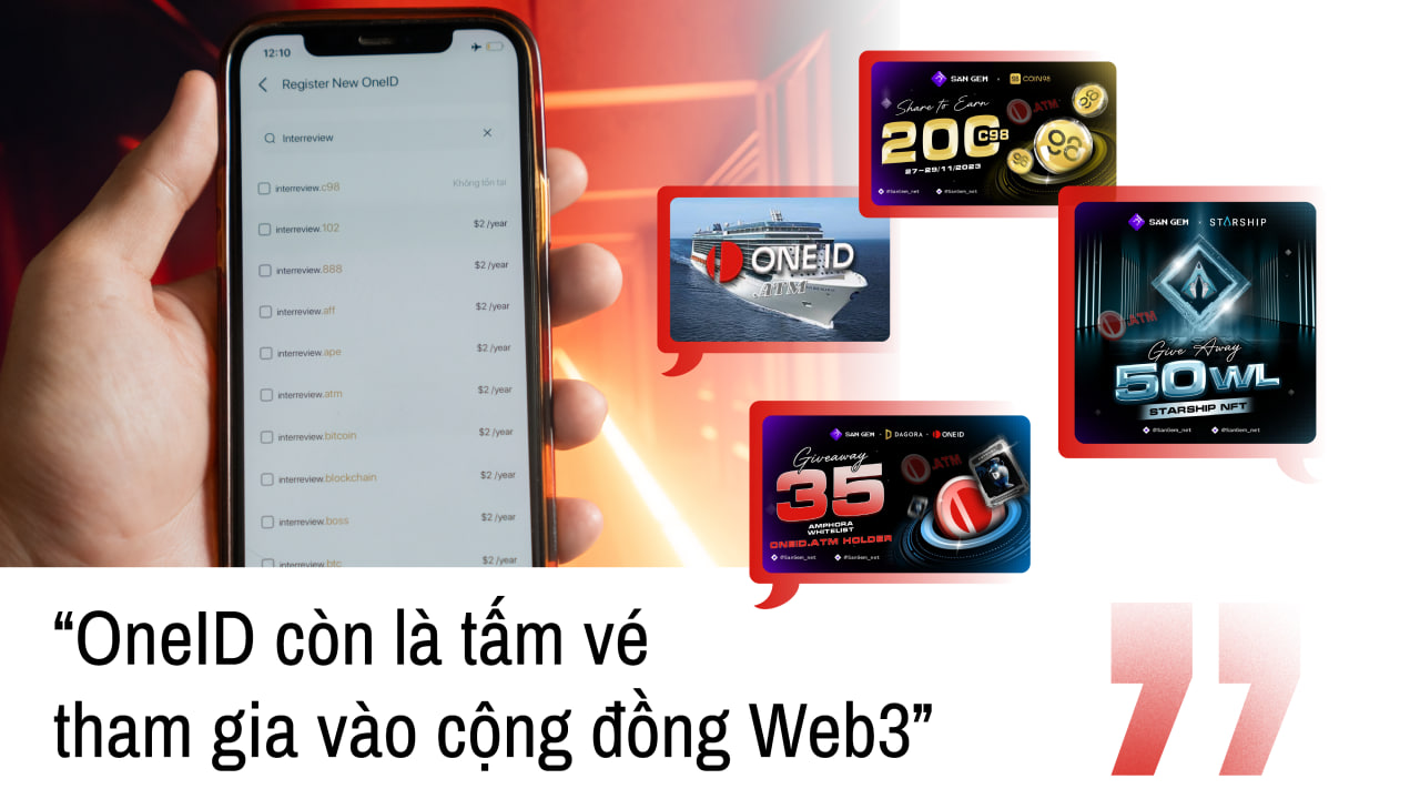 oneid tấm vé cộng đồng web3