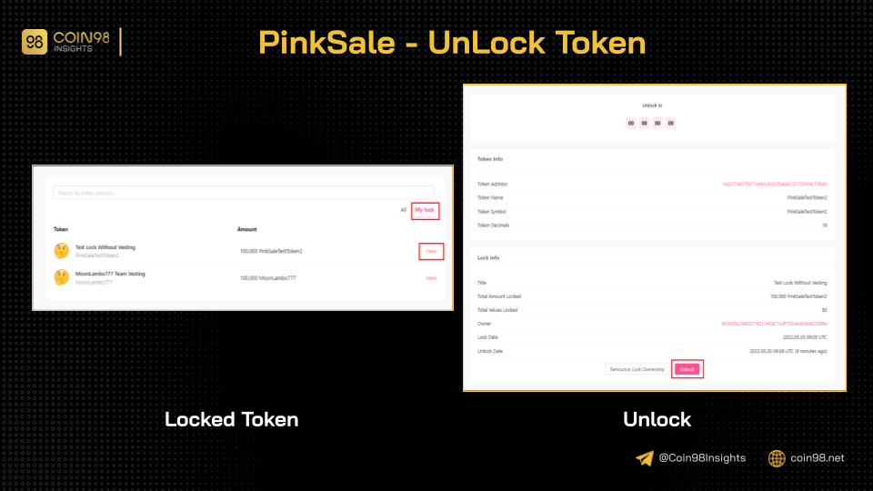 pinksale unlock