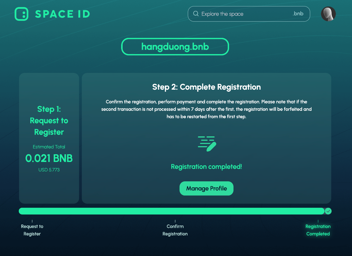 spaceid manage profile