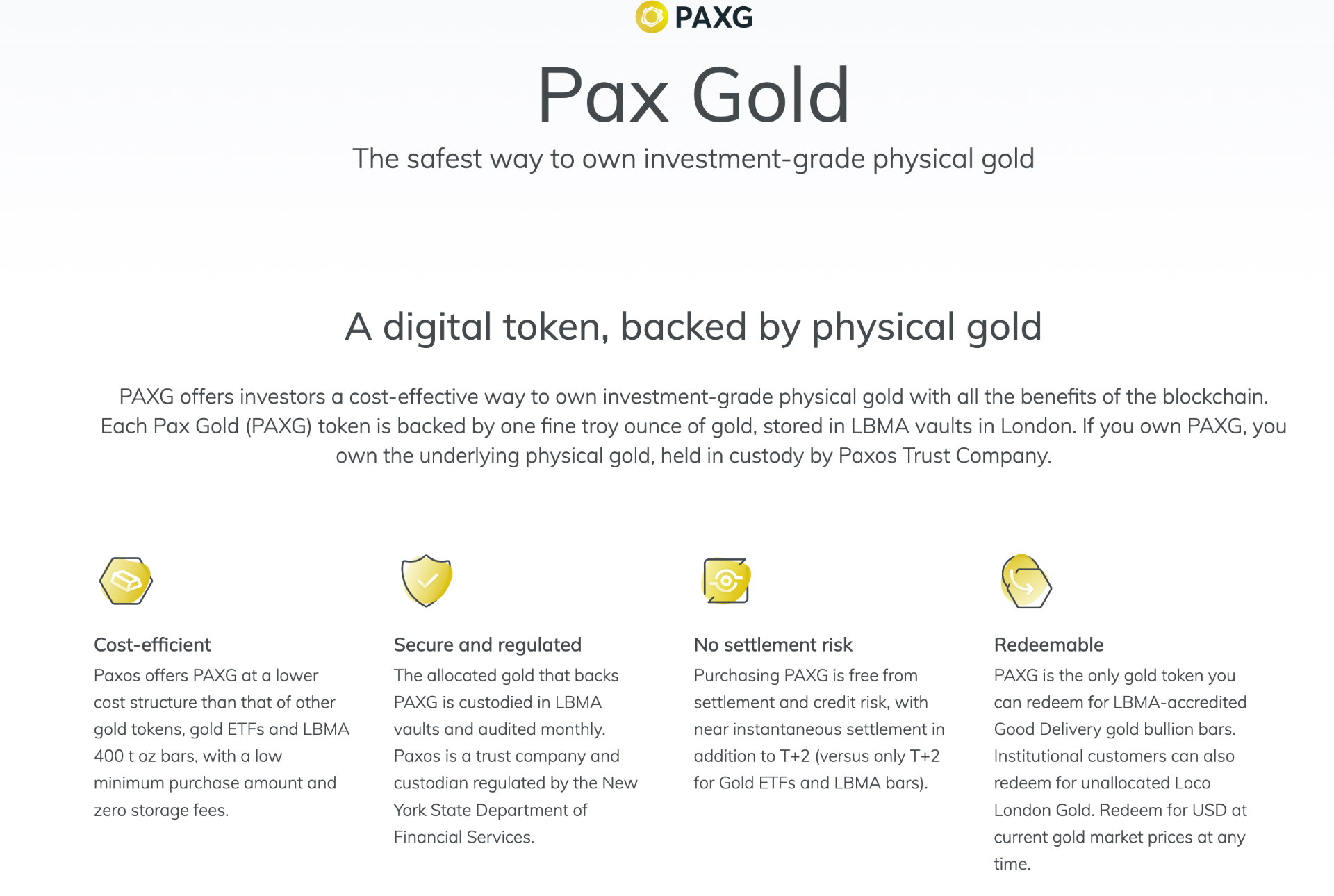 stablecoin pax gold được bảo chứng hoàn toàn bằng vàng