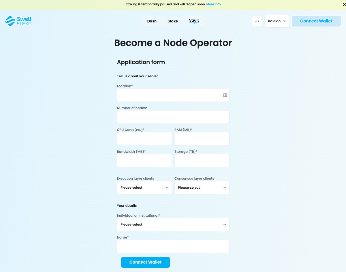swell node operators