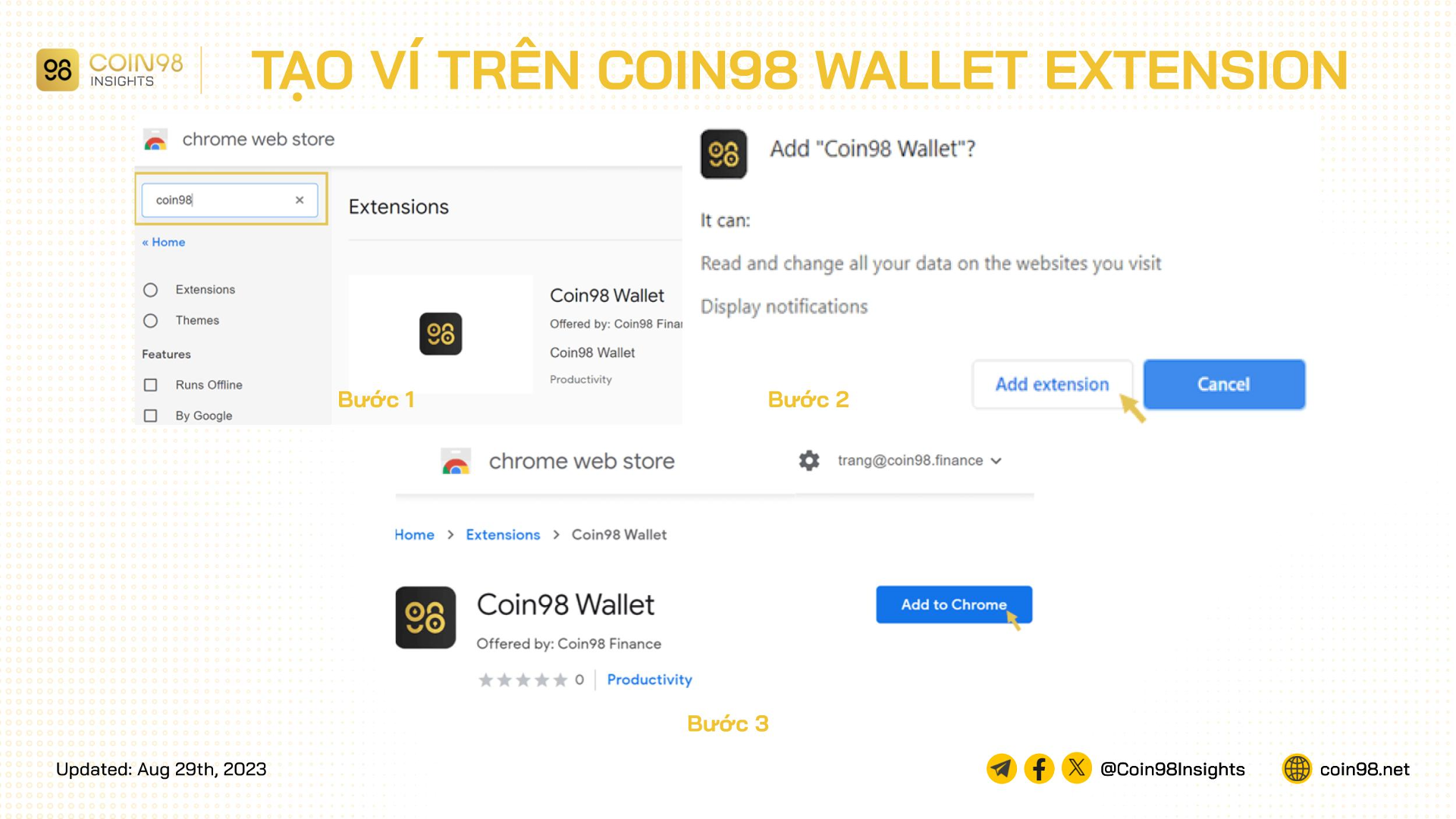 tạo ví bitcoin trên extension