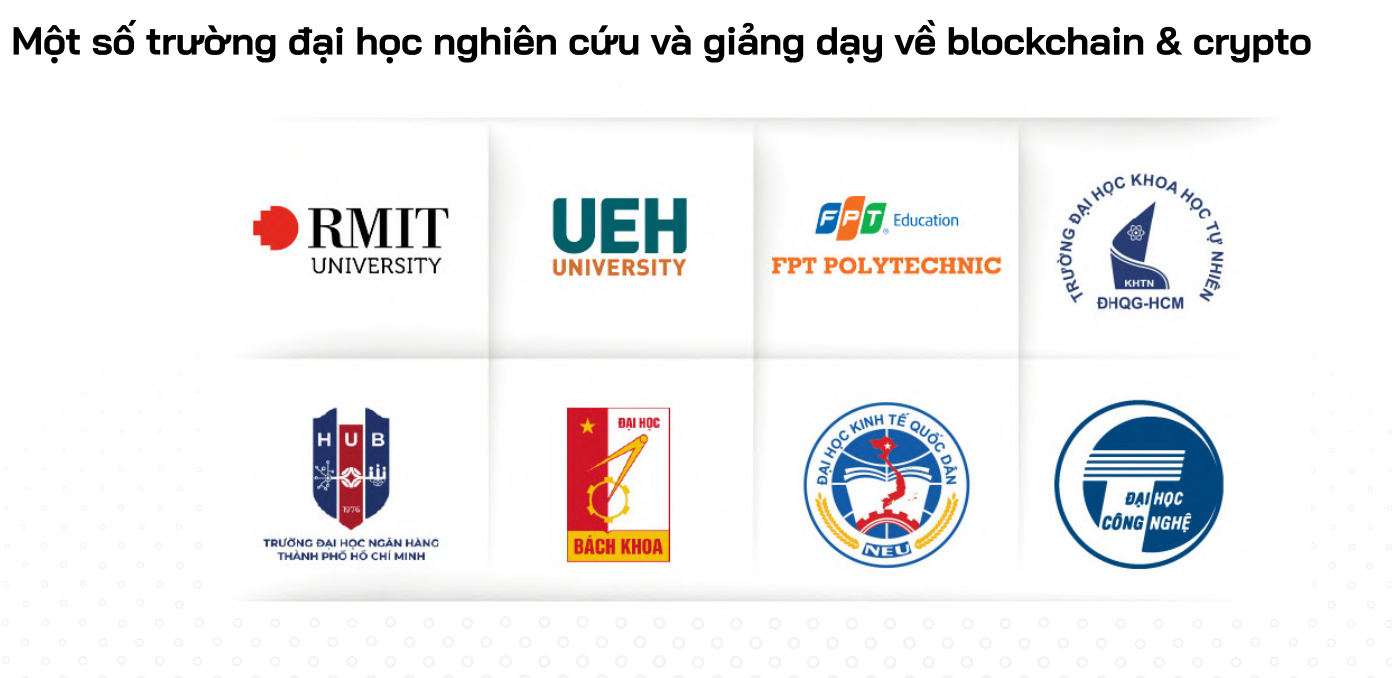 một số trường đại học giảng dạy về blockchain