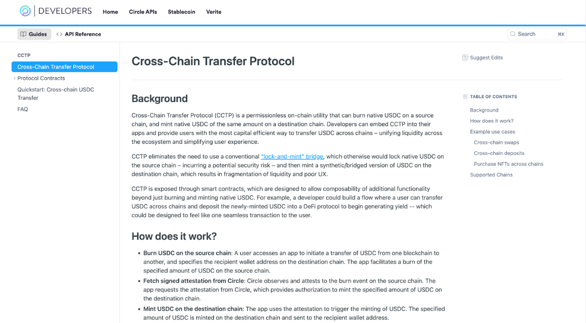 usdc cross chain sol