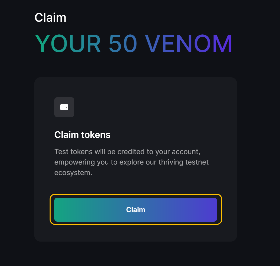 claim token venom