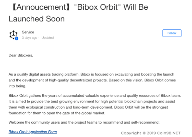 BIX Bibox Orbit
