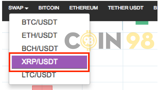 swap xrp sang usdt