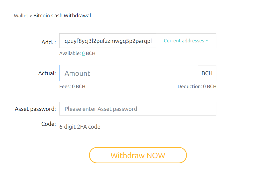 nhận bch vào ví blockchain 2