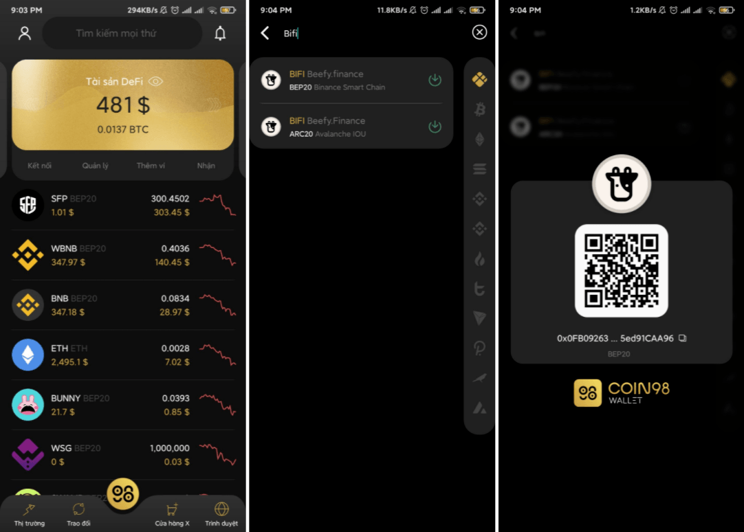 lưu trữ bifi token