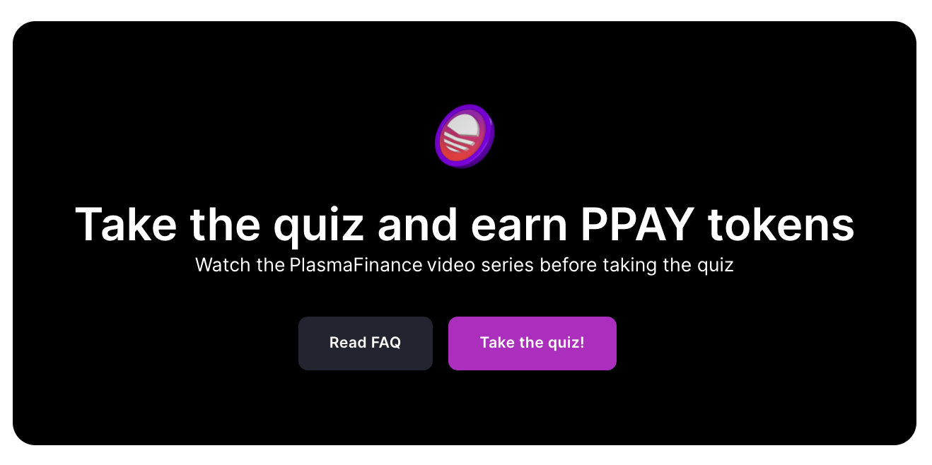 take the quiz ppay tokens