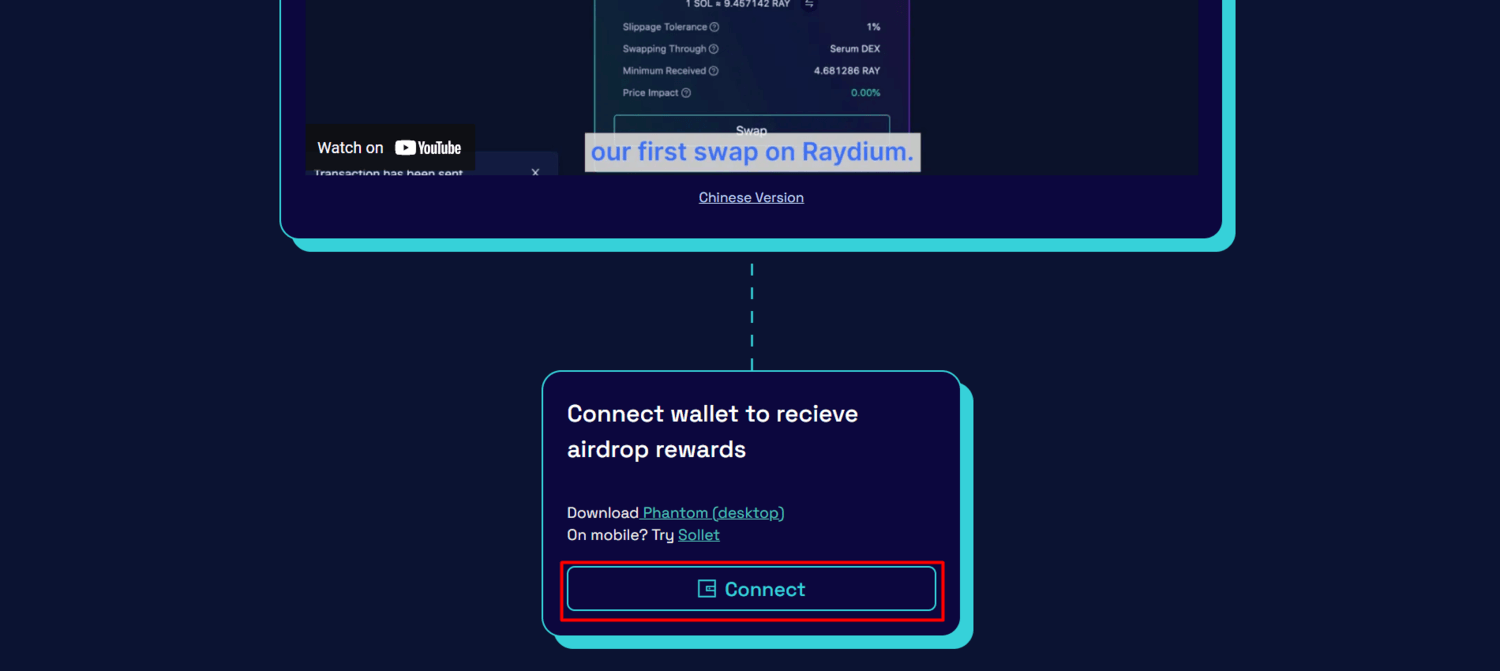 kết nối ví coin98 wallet với raydium