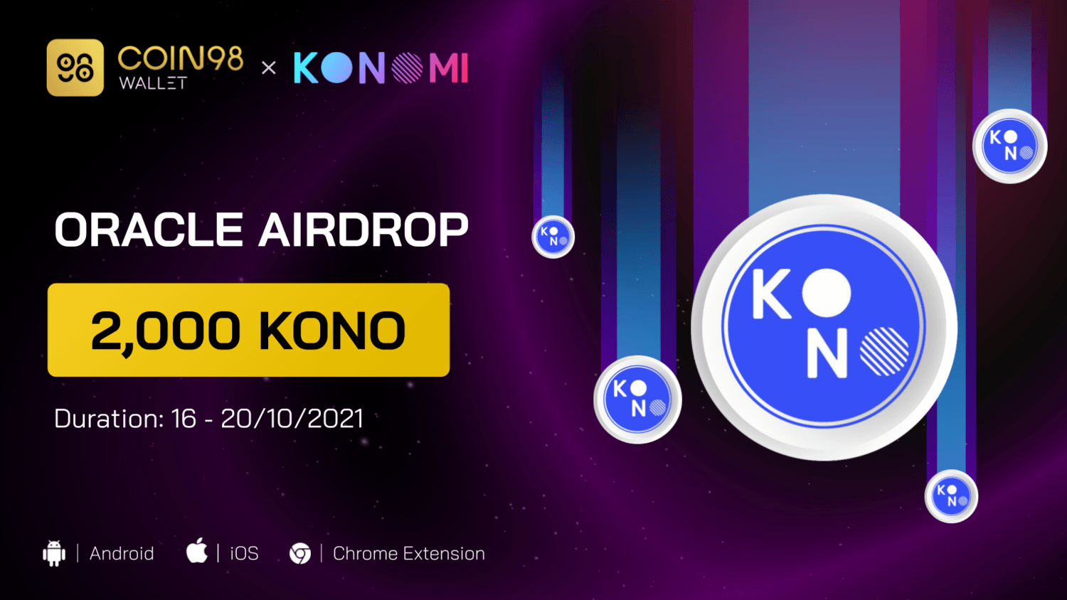 airdrop cùng konomi