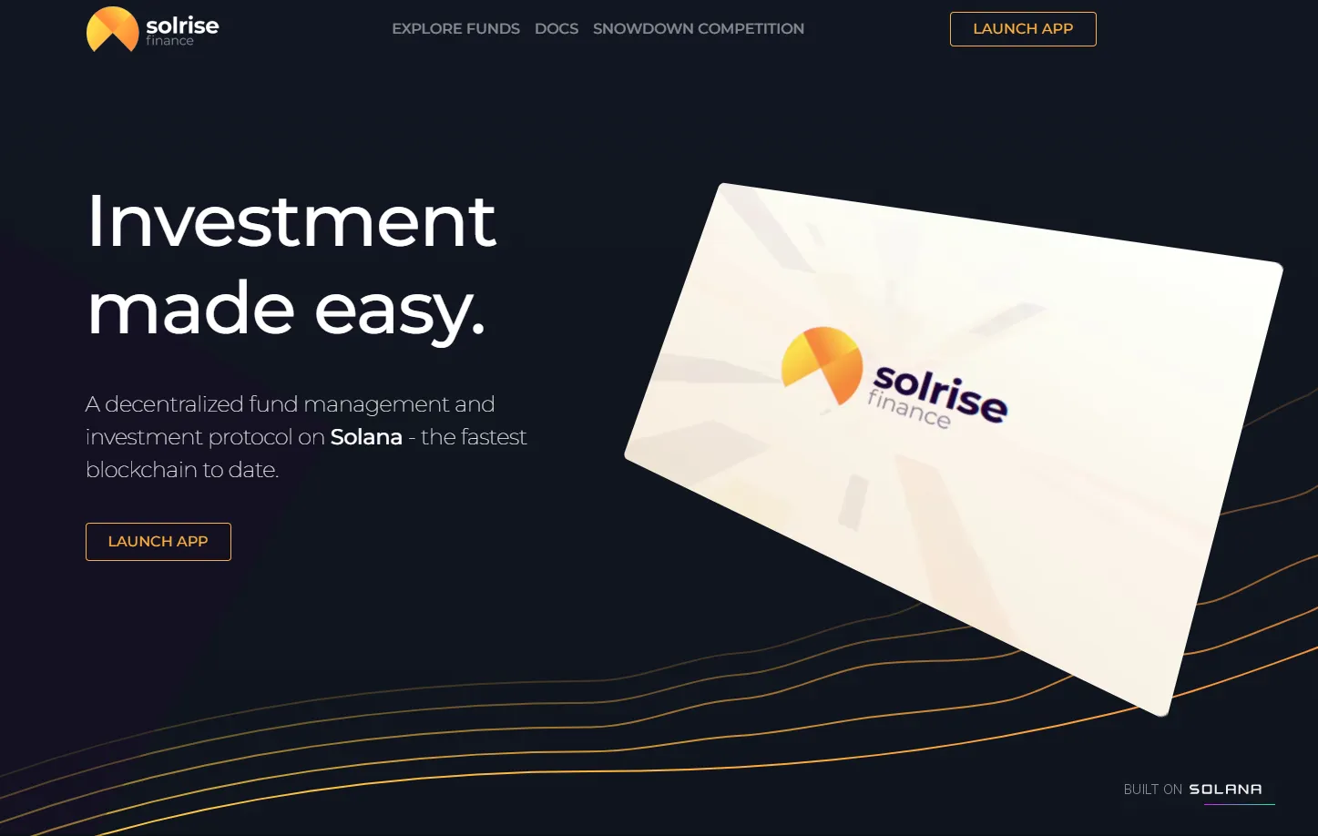 giao diện solrise finance