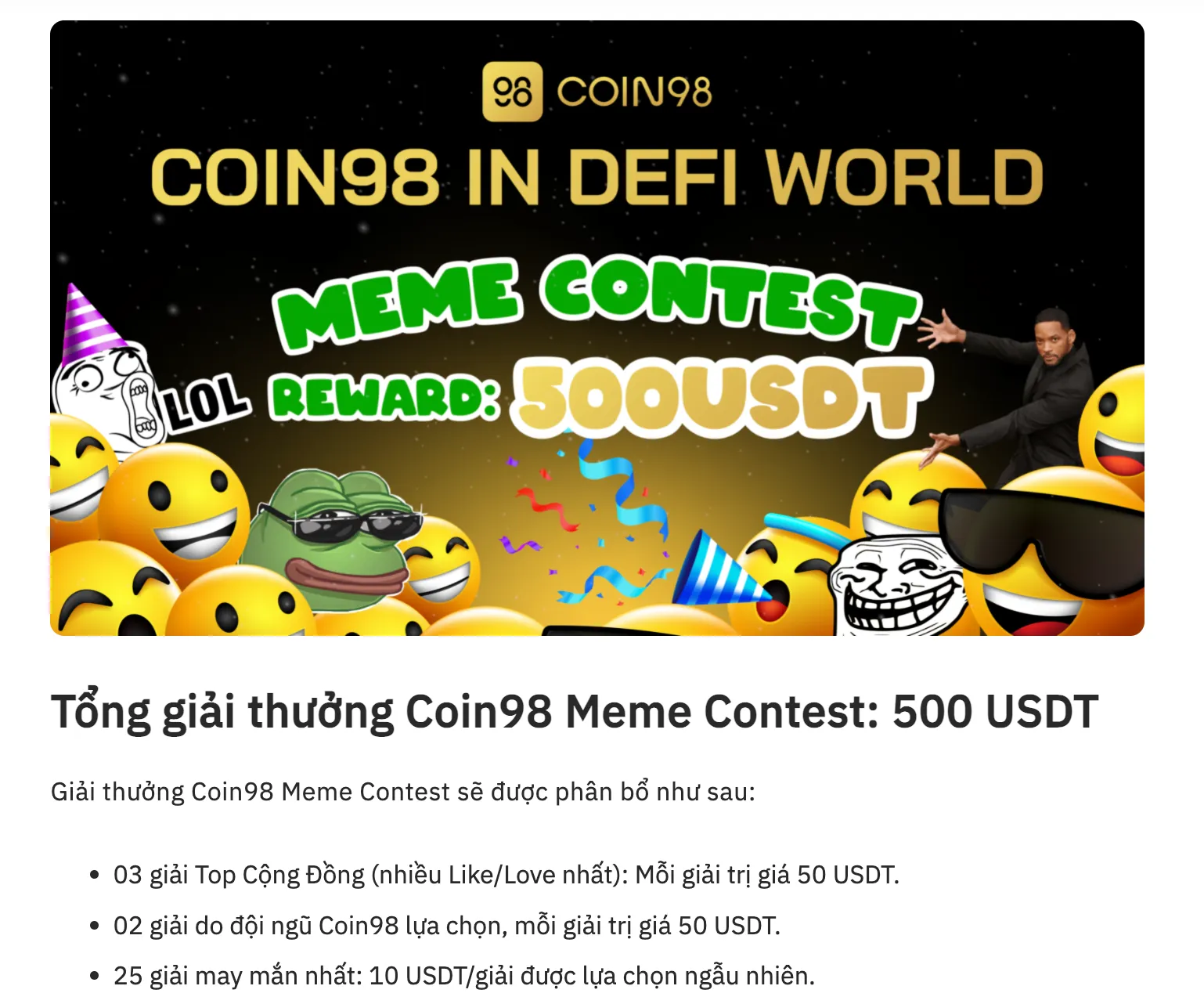 meme contest coin98