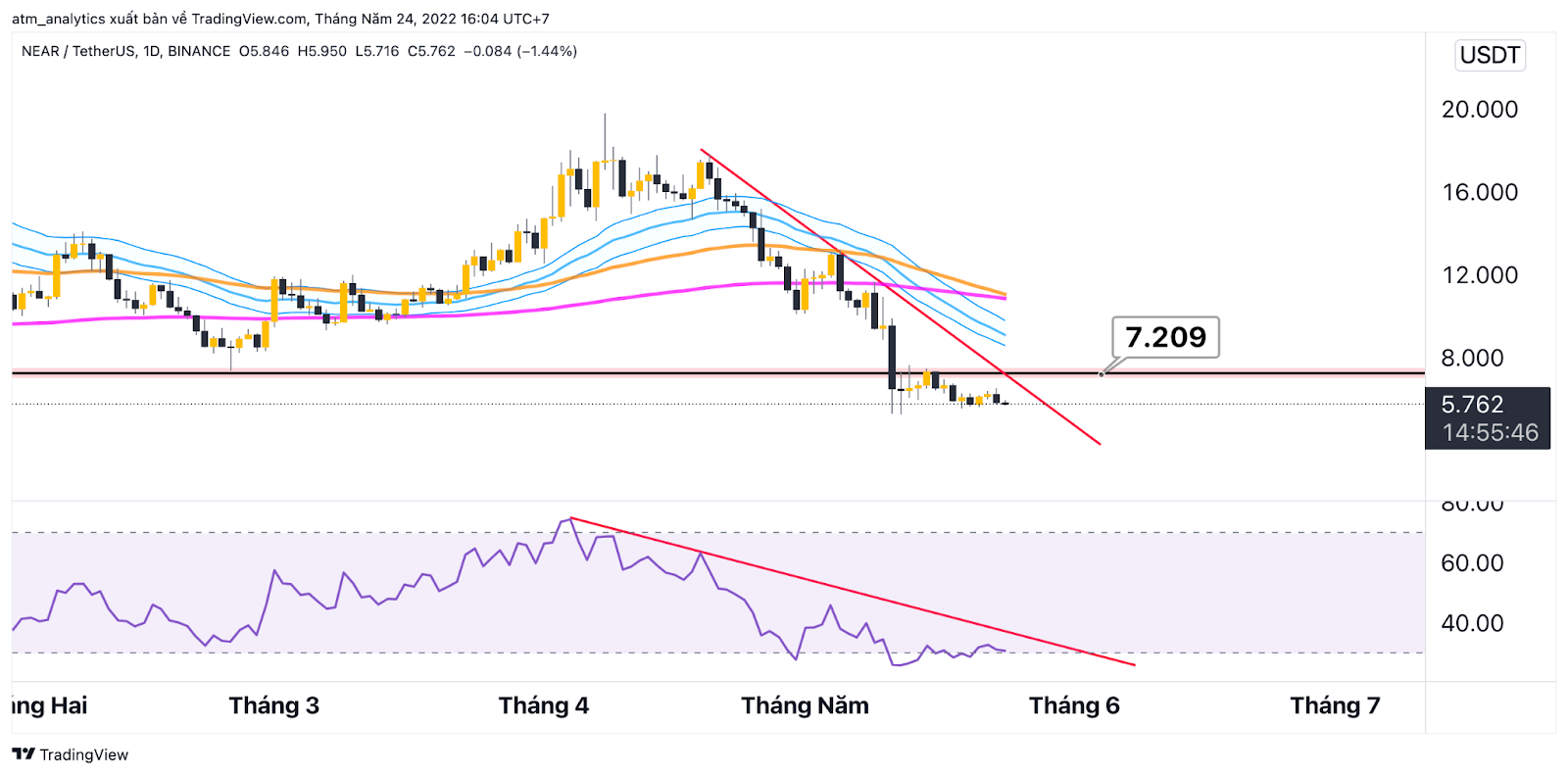 near usdt khung d