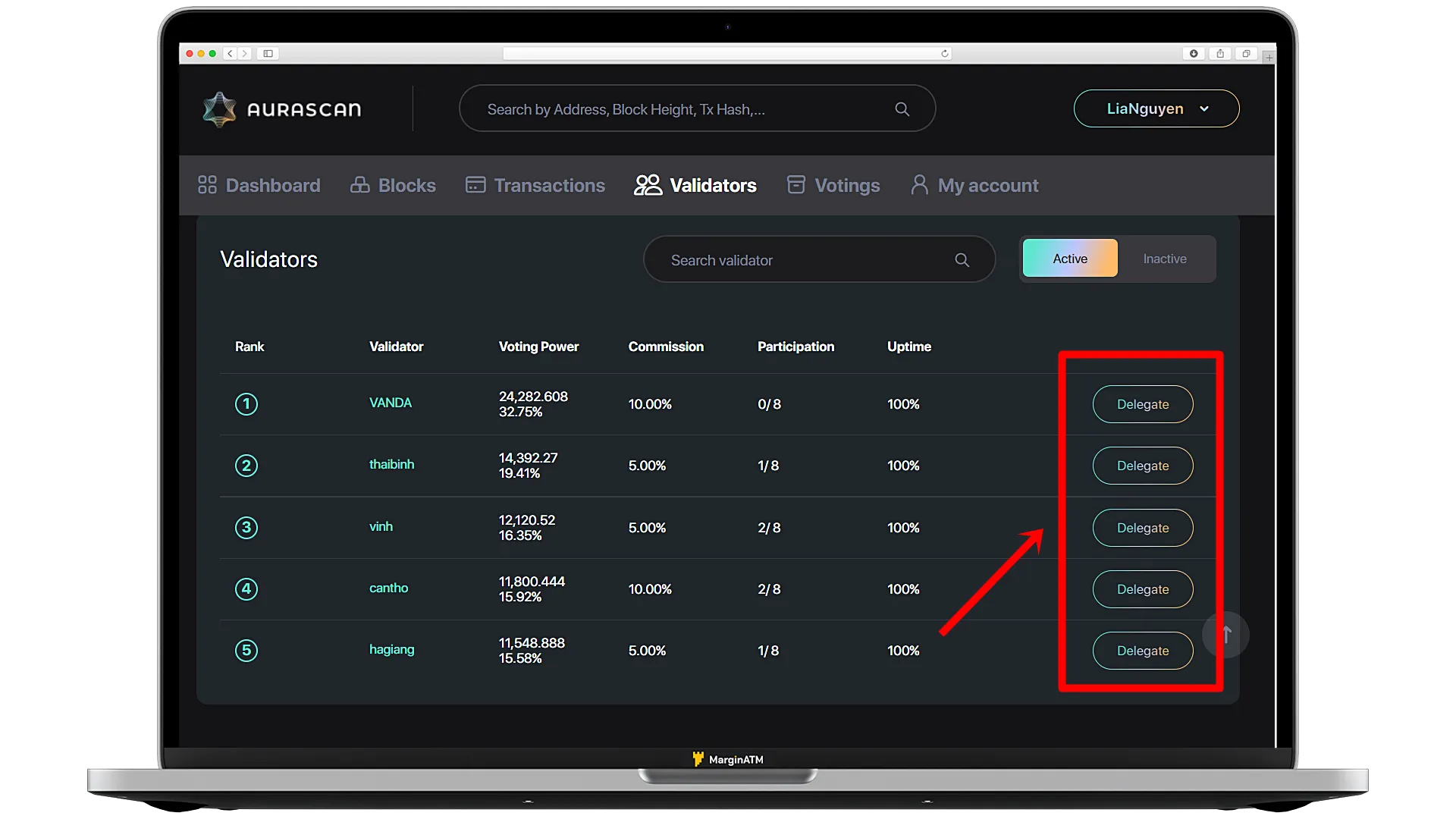 testnet aura network 5