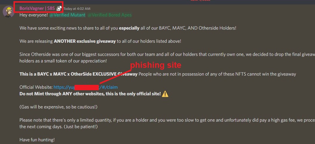 bayc discord hack