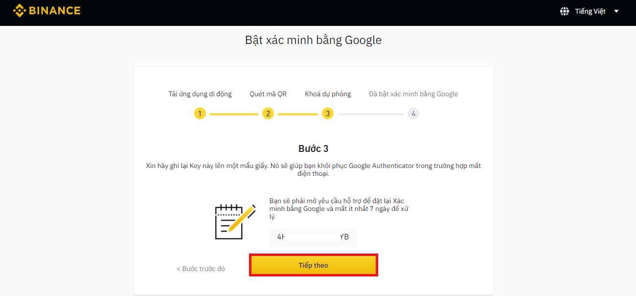 bảo mật 2fa binance 5