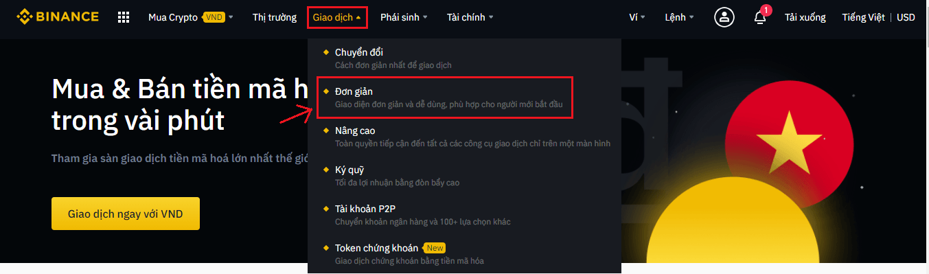 giao dịch trên binance