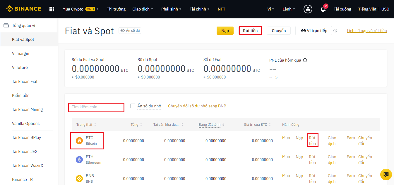 nạp và rút tiền trên binance 3