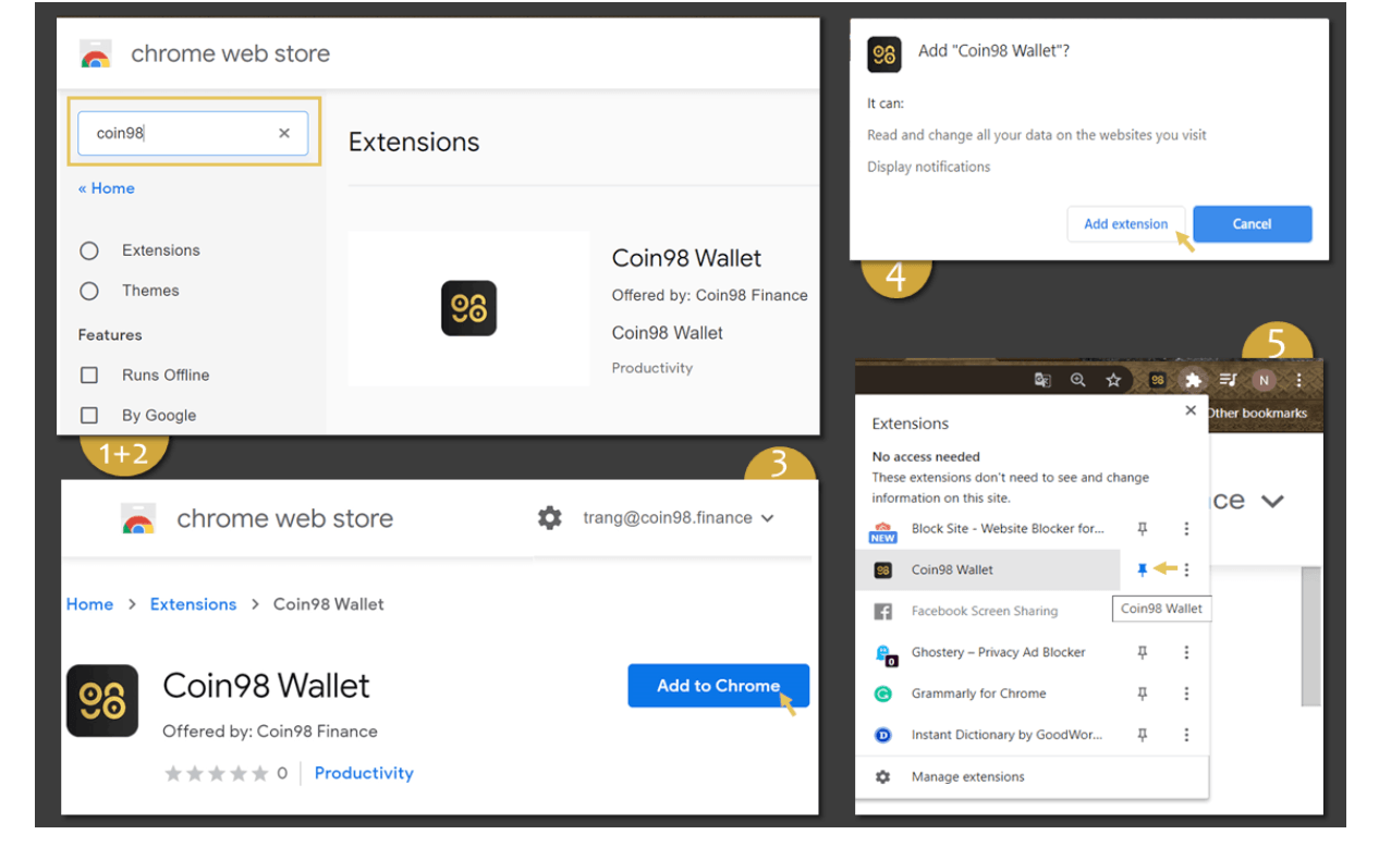 coin98 extension wallet