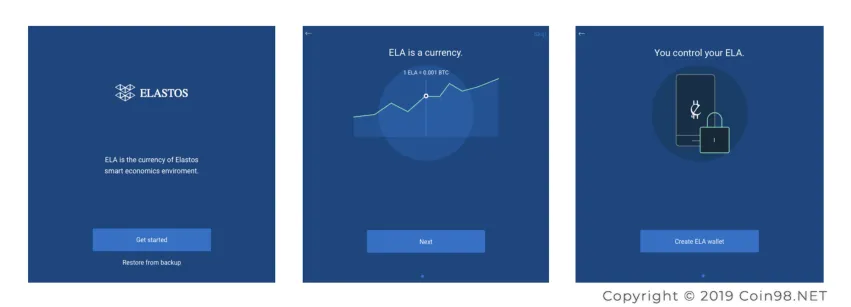 ví lưu trữ ela token